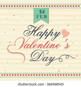 Greeting card design for Happy Valentine's Day celebration.