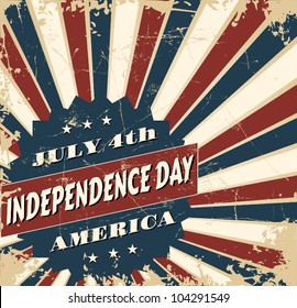 Greeting card design for Independence Day.