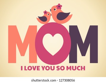 Greeting card design for Mother's Day.