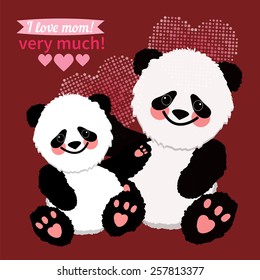 Greeting card design for Mother's Day. Vector
