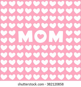 Greeting card design for Mother's Day.Vector royalty free stock illustration for greeting card, ad, promotion, poster, flier, blog, article, social media, marketing