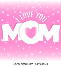 Greeting card design for Mother's Day.Vector royalty free stock illustration for greeting card, ad, promotion, poster, flier, blog, article, social media, marketing