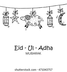 Greeting card design for Muslim community festival Eid-Ul-Adha