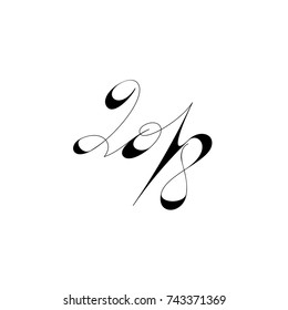 Greeting card design template for 2018 New Year. Black number 2018 hand drawn lettering on white background. Vector illustration