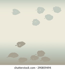 Greeting card design template. Minimalistic elegant design. Abstract composition with floral elements