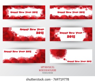 Greeting card design template with Modern Text for 2018 New Year of the Dog. Color number 2018 drawn lettering on colorful background. Vector illustration.