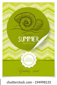 Greeting Card Design, Template. Vector Illustration. Eps 10