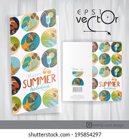 Greeting Card Design, Template. Vector Illustration. Eps 10
