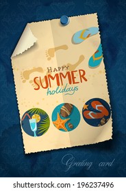 Greeting Card Design, Template. Vector Illustration. Eps 10