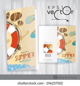 Greeting Card Design, Template. Vector Illustration. Eps 10