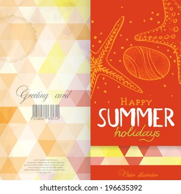 Greeting Card Design, Template. Vector Illustration. Eps 10