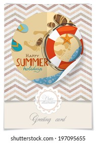 Greeting Card Design, Template. Vector Illustration. Eps 10