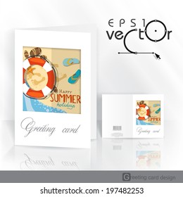 Greeting Card Design, Template. Vector Illustration. Eps 10