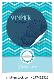 Greeting Card Design, Template. Vector Illustration. Eps 10