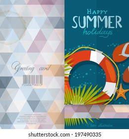 Greeting Card Design, Template. Vector Illustration. Eps 10