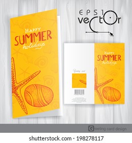 Greeting Card Design, Template. Vector Illustration. Eps 10