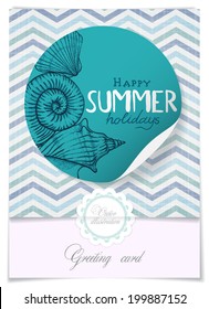 Greeting Card Design, Template. Vector Illustration. Eps 10