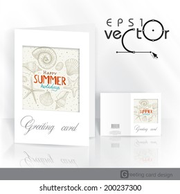Greeting Card Design, Template. Vector Illustration. Eps 10