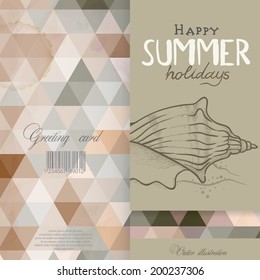 Greeting Card Design, Template. Vector Illustration. Eps 10