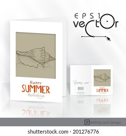 Greeting Card Design, Template. Vector Illustration. Eps 10