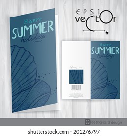 Greeting Card Design, Template. Vector Illustration. Eps 10