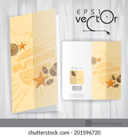 Greeting Card Design, Template. Vector Illustration. Eps 10