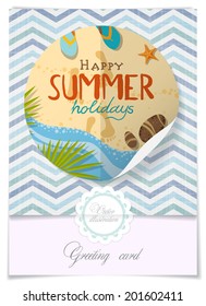 Greeting Card Design, Template. Vector Illustration. Eps 10