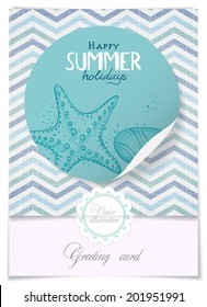 Greeting Card Design, Template. Vector Illustration. Eps 10
