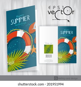Greeting Card Design, Template. Vector Illustration. Eps 10