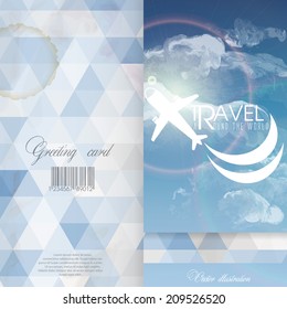 Greeting Card Design, Template. Vector Illustration. Eps 10
