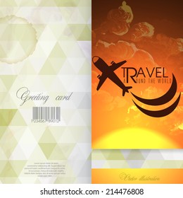 Greeting Card Design, Template. Vector Illustration. Eps 10
