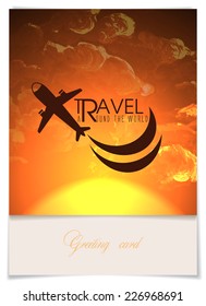Greeting Card Design, Template. Vector Illustration. Eps 10
