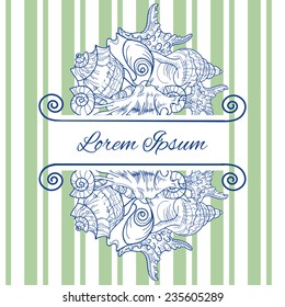 Greeting Card Design, Template. Vector Illustration.