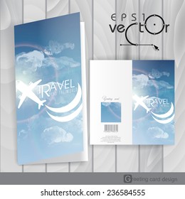 Greeting Card Design, Template. Vector Illustration. Eps 10