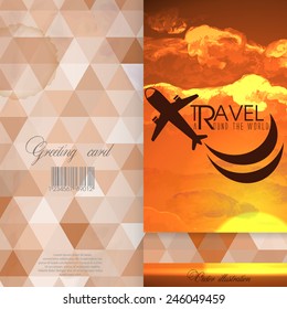 Greeting Card Design, Template. Vector Illustration. Eps 10