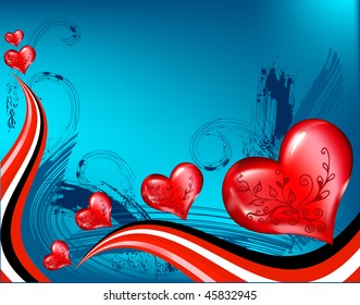 Greeting card design for Valentine's Day