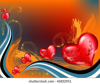 Greeting card design for Valentine's Day