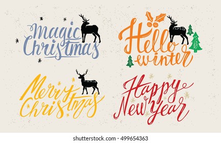 Greeting card design vector for Happy New Year