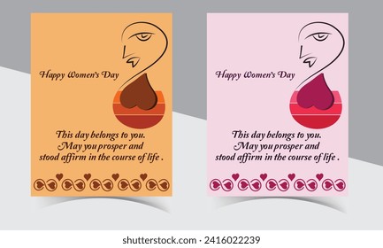 Greeting Card design, Vector design, Invitation card template.