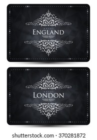Greeting card design-vintage style-elegant-England-London