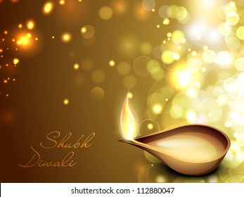 Greeting card for Diwali celebration in India. EPS 10.