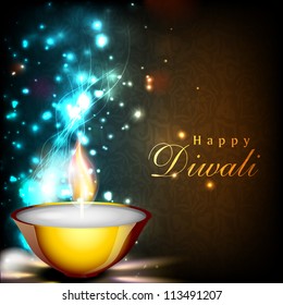 Greeting card for Diwali celebration in India. EPS 10.