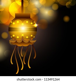 Greeting card for Diwali celebration in India. EPS 10.