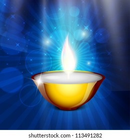 Greeting card for Diwali celebration in India. EPS 10.