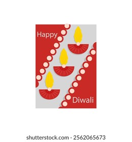 Greeting Card, Diwali, Hindu, Indian Symbol Illustration