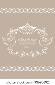 Greeting card with doves