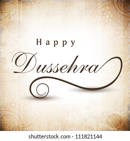 Greeting card for Dussehra celebration in India. EPS 10.