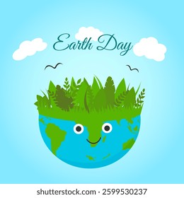 greeting card for earth day, world environment day