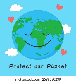 greeting card for earth day, world environment day