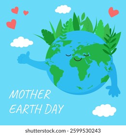 greeting card for earth day, world environment day